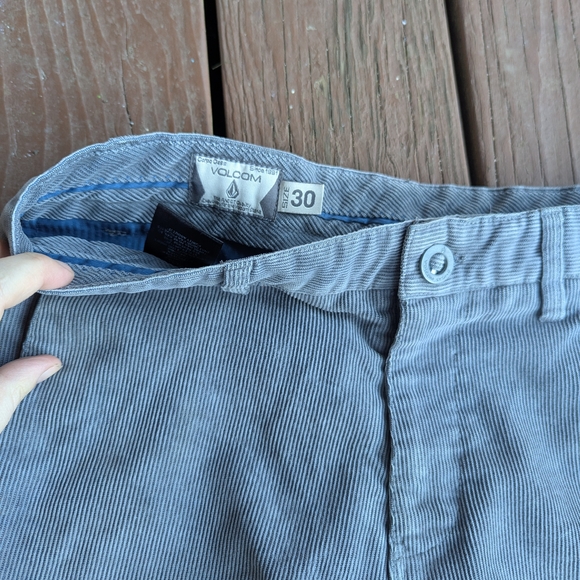 Volcom Corduroy Gray Shorts - Picture 2 of 5